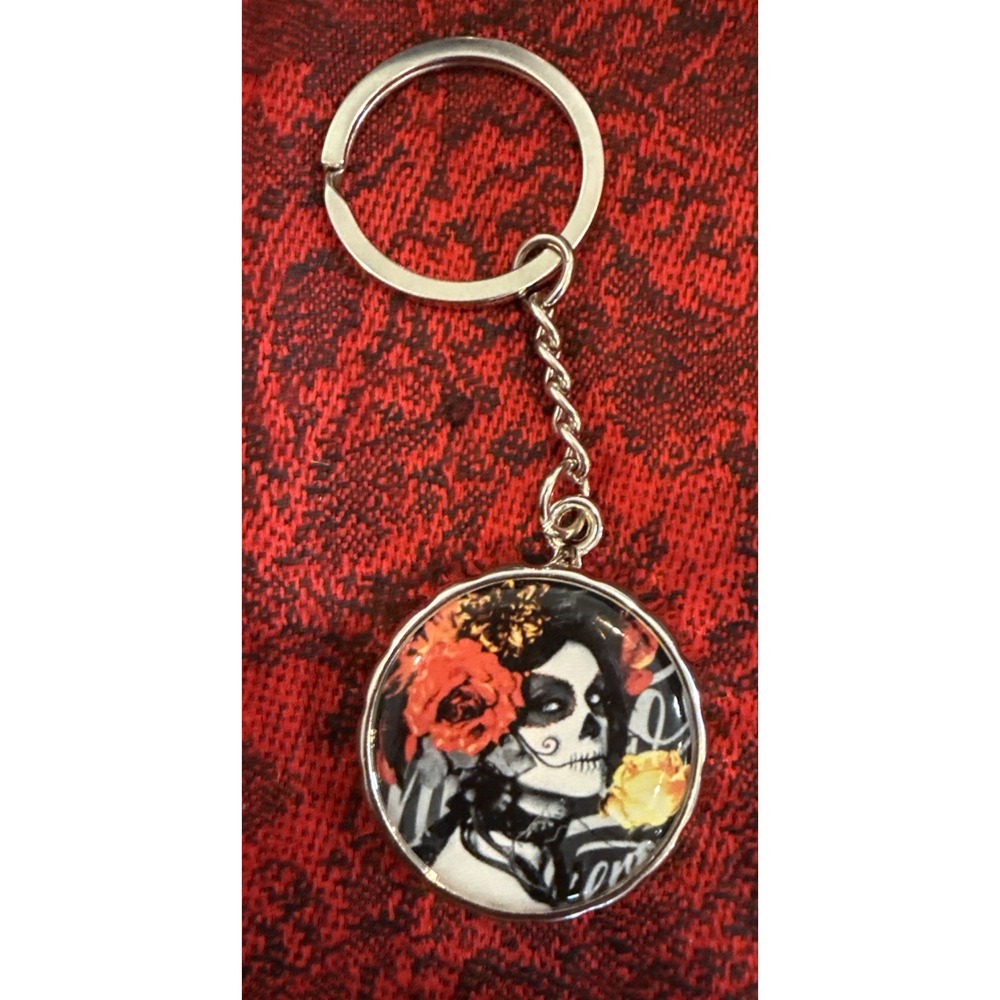 Dia de los Muertos Day of Dead Woman Portable Travel Bottle Opener‎ & Keychain